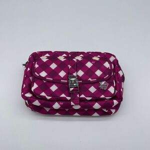 Lug Sidecar Convertible Crossbody Bag Gingham Berry